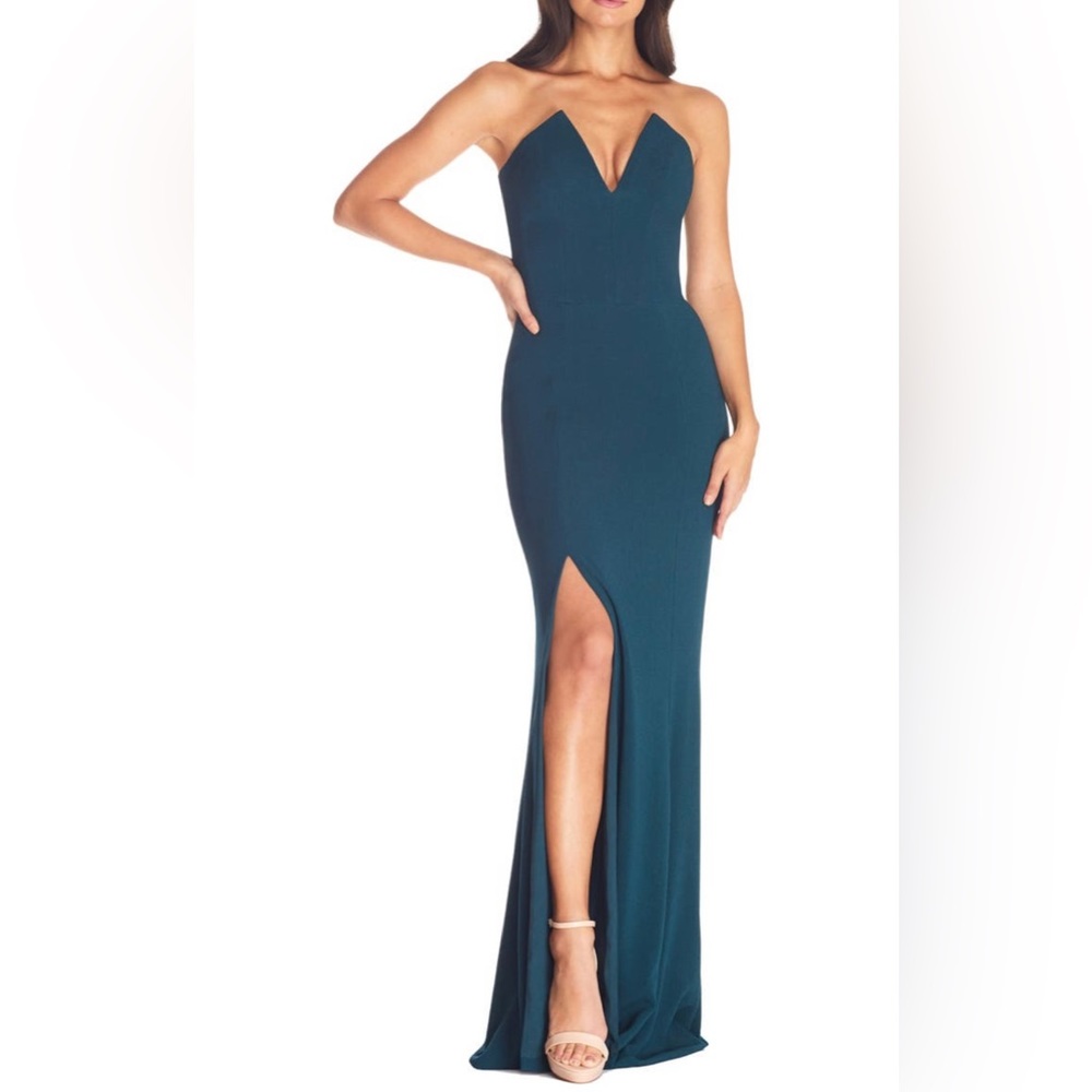 Dress the Population Fernanda Evening Gown in Pine (XXS)